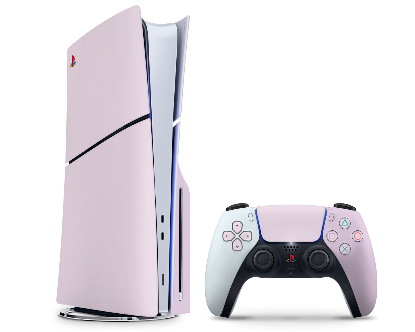 Lux Skins PS5 Slim Pastel Cotton Candy PS5 Slim Skins - Solid Colours Colour Blocking Skin