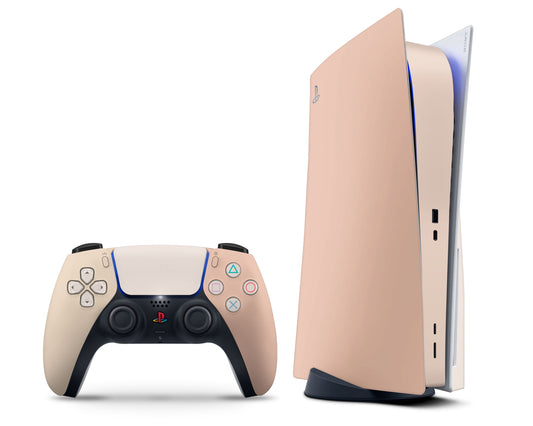 Lux Skins PS5 Peach Souffle PS5 Skins - Solid Colours Colour Blocking Skin