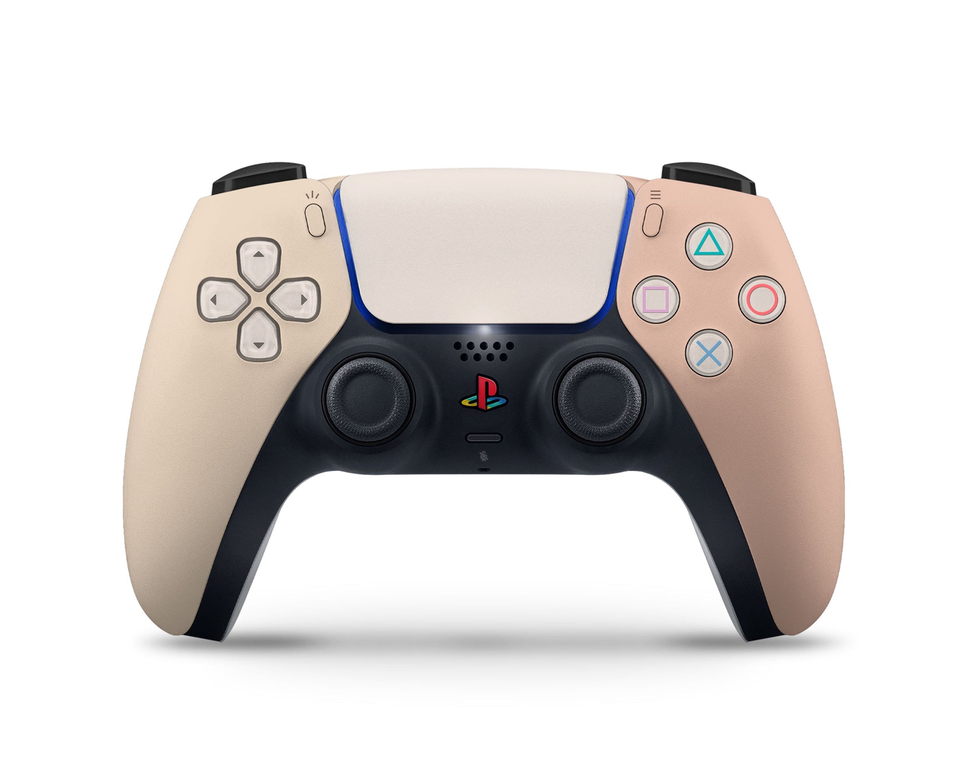 Lux Skins PS5 Controller Peach SouffleSkins - Solid Colours Colour Blocking Skin