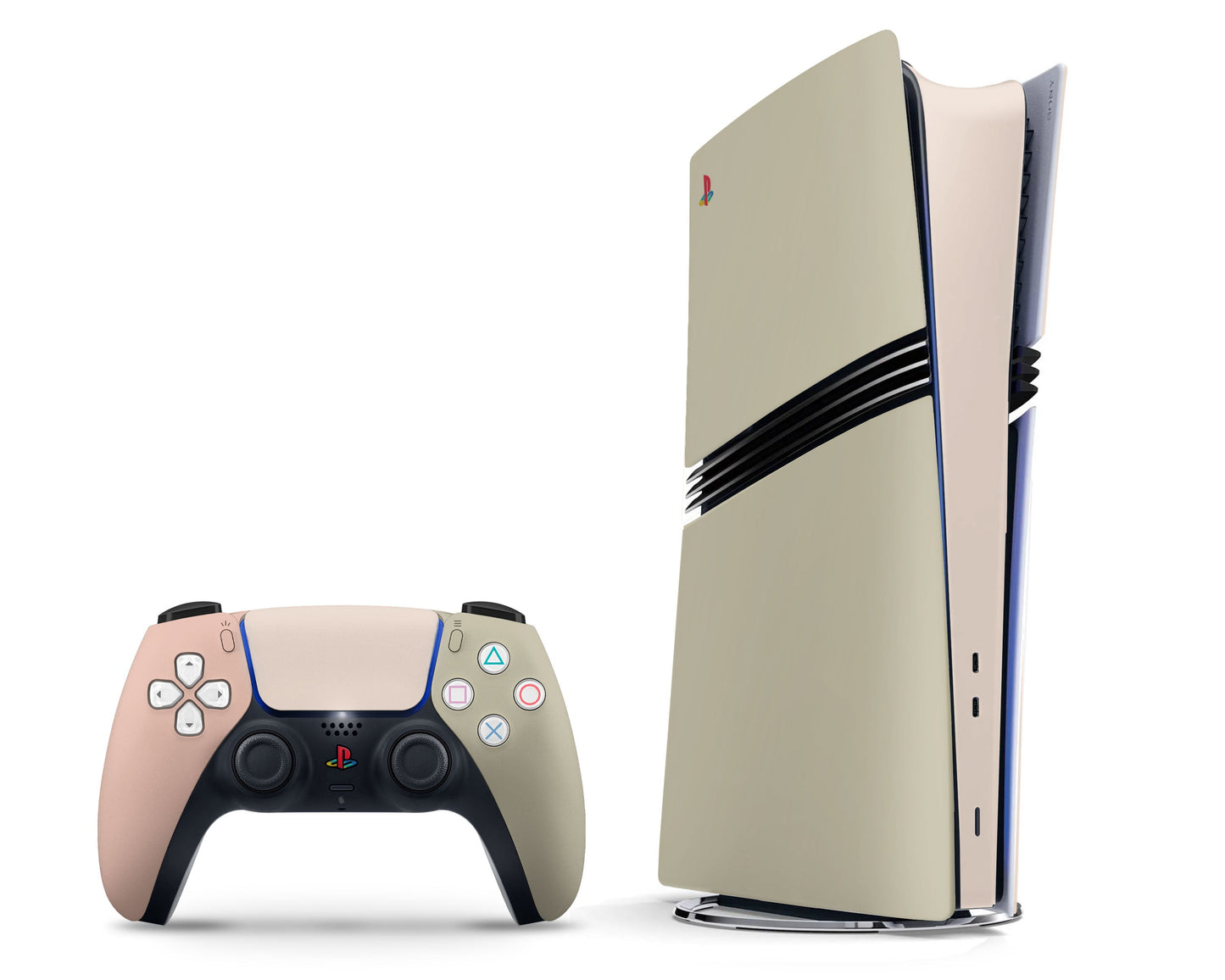 Lux Skins PS5 Pro Soft Parisian Garden PS5 Pro Skins - Solid Colours Colour Blocking Skin