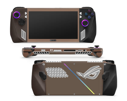 Lux Skins ROG Ally Dark Chocolate Color Blocking ASUS ROG Ally Skins - Solid Colours Colour Blocking Skin