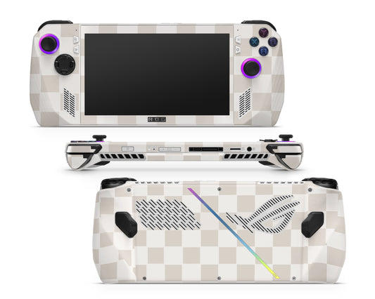 Lux Skins ROG Ally Almond Checkered ASUS ROG Ally Skins - Pattern Artwork Skin