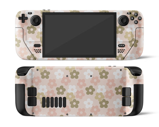 Lux Skins Steam Deck Retro Parisian Pink Floral Steam Deck Skins - Art FLoral Skin