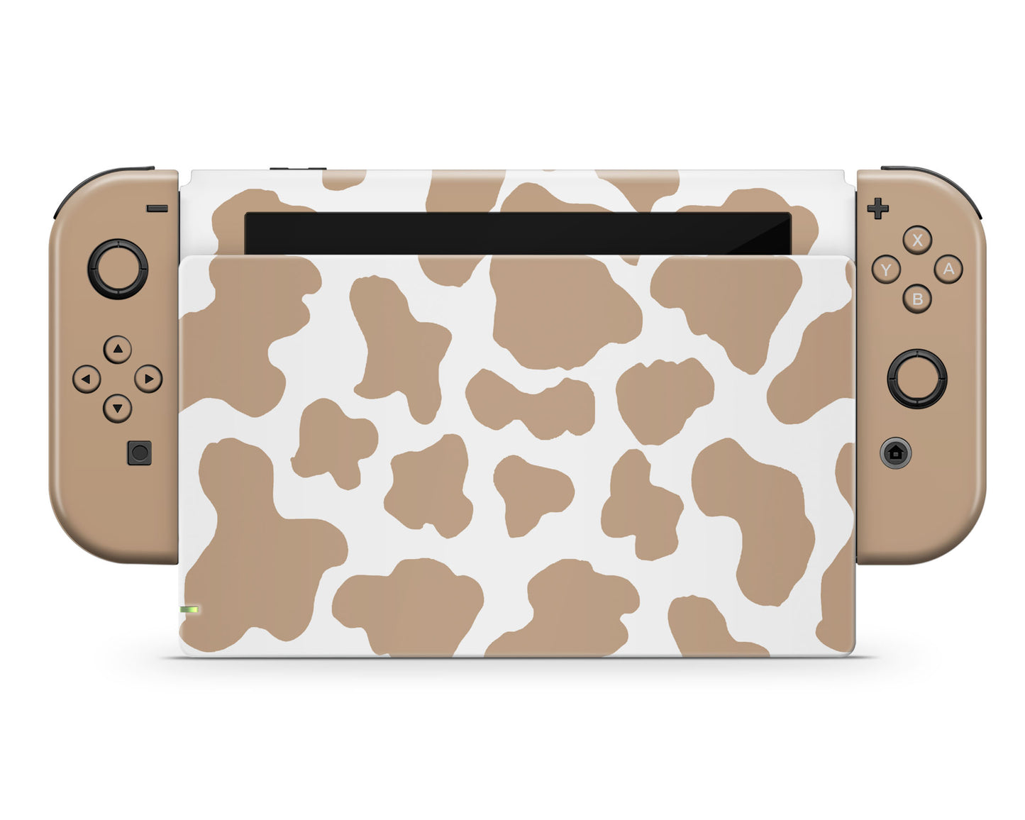 Coffee Latte Cow Print Nintendo Switch Skin