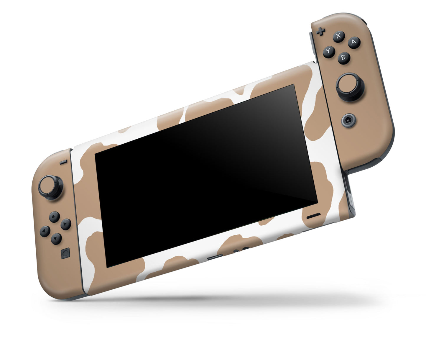 Coffee Latte Cow Print Nintendo Switch Skin