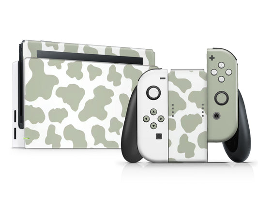 Sage Cow Pattern Nintendo Switch Skin