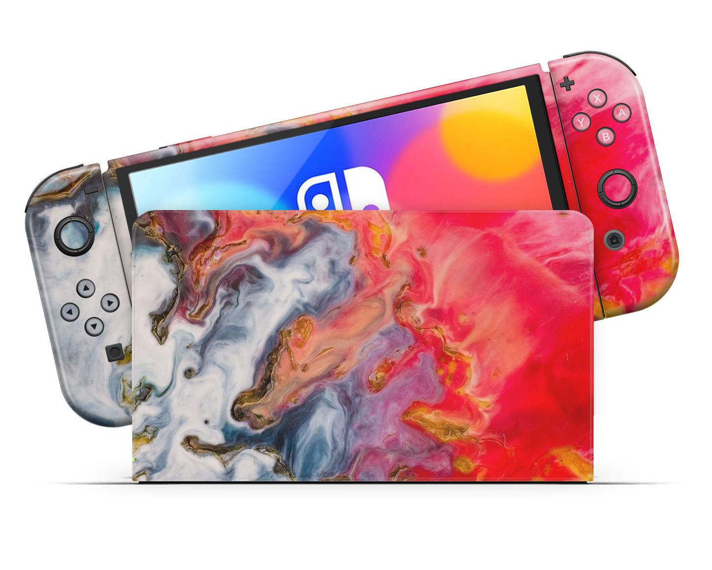 Ethereal Volcano Avalanche Marble Nintendo Switch OLED Skin