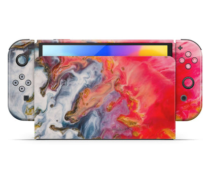 Ethereal Volcano Avalanche Marble Nintendo Switch OLED Skin