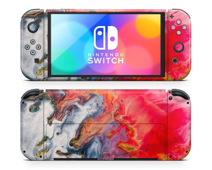 Ethereal Volcano Avalanche Marble Nintendo Switch OLED Skin