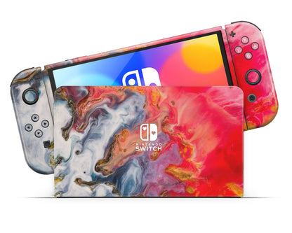 Ethereal Volcano Avalanche Marble Nintendo Switch OLED Skin