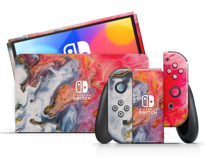 Ethereal Volcano Avalanche Marble Nintendo Switch OLED Skin