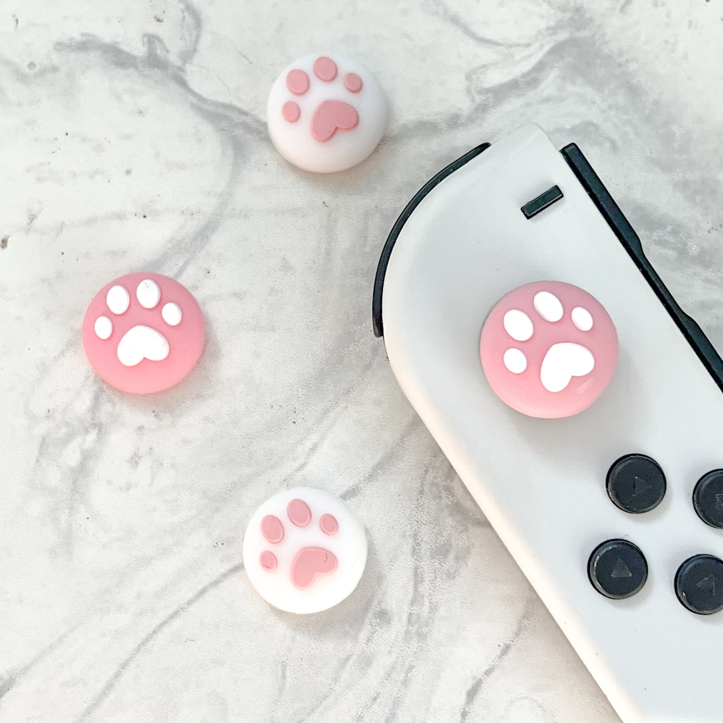 Pastel Pink Paw Thumb Grip