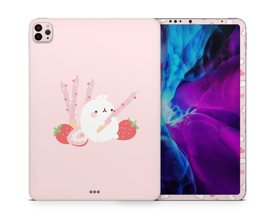 Lux Skins iPad Pink Pastel Molang Bunny Rabbit iPad Pro 12.9" Gen 5 Skins - Pop culture Molang Skin