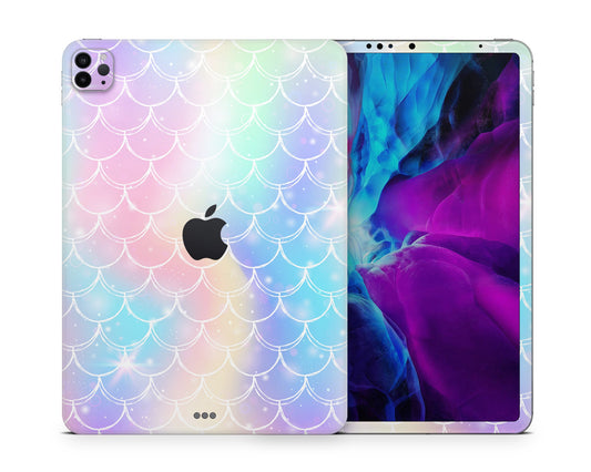 Lux Skins iPad Iridescent Pastel Mermaid iPad Pro 12.9" Gen 5 Skins - Pattern Abstract Skin