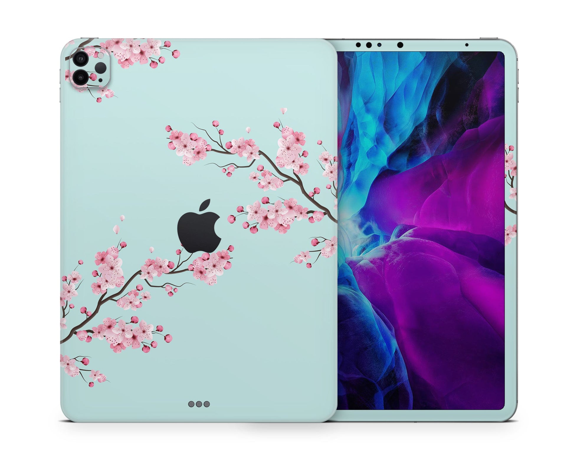 Lux Skins iPad Cherry Blossom Teal iPad Pro 12.9" Gen 5 Skins - Nature  Skin