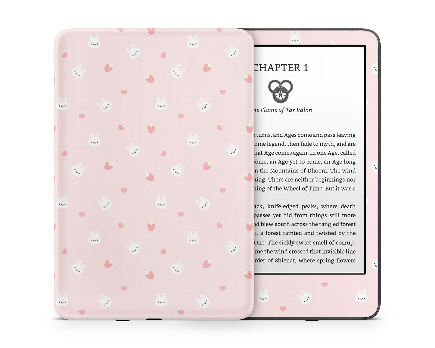 Lux Skins Kindle Cute Bunny Rabbit Strawberry Kindle Gen 11 Skins - Art Animals Skin