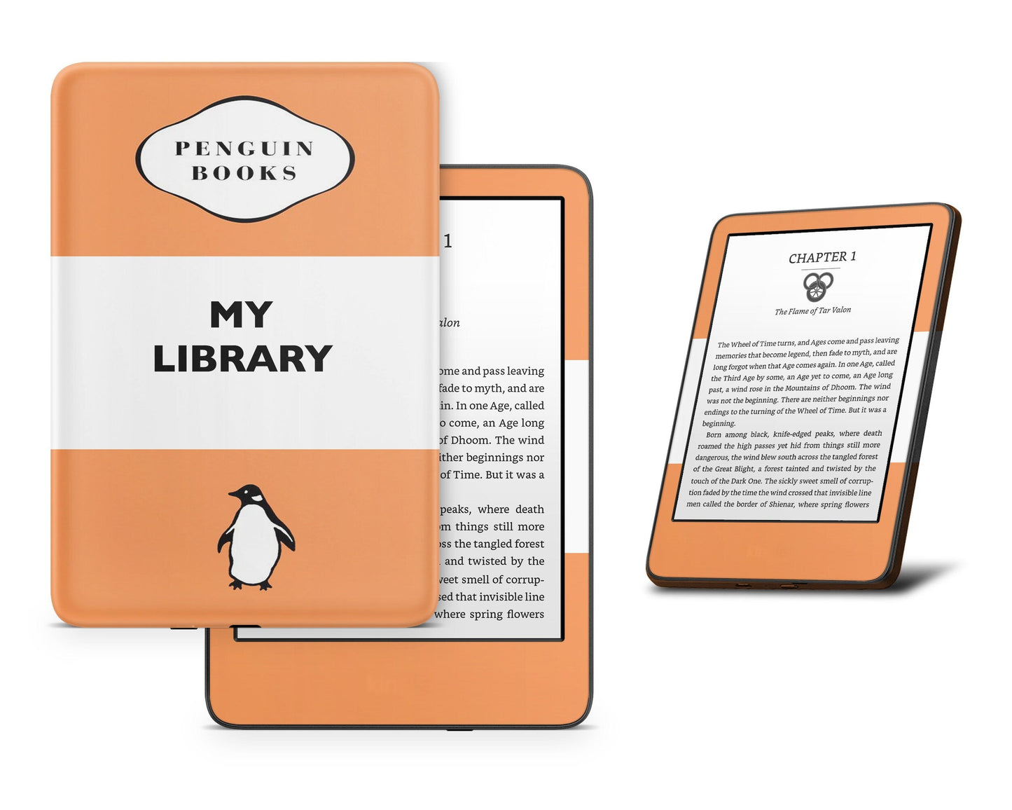 Lux Skins Kindle Penguin Books Library Kindle Gen 8 Skins - Art ARtwork Skin