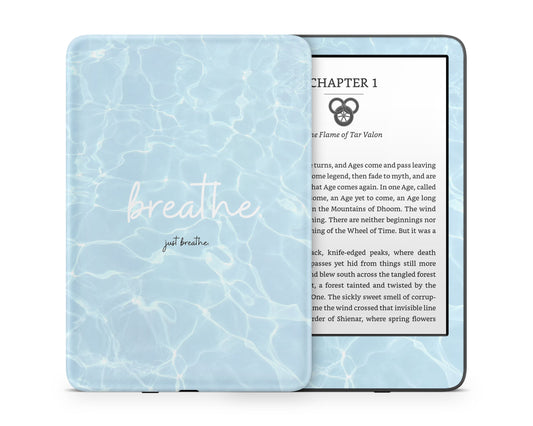 Lux Skins Kindle Just Breathe Kindle Gen 11 Skins - Art Quotes Skin