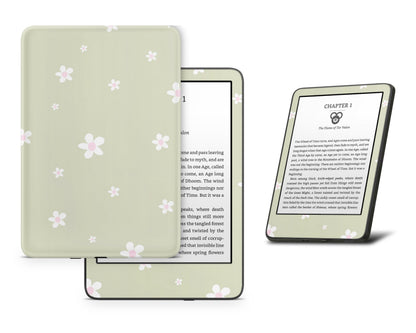 Lux Skins Kindle Matcha Daisy Kindle Gen 8 Skins - Art Floral Skin