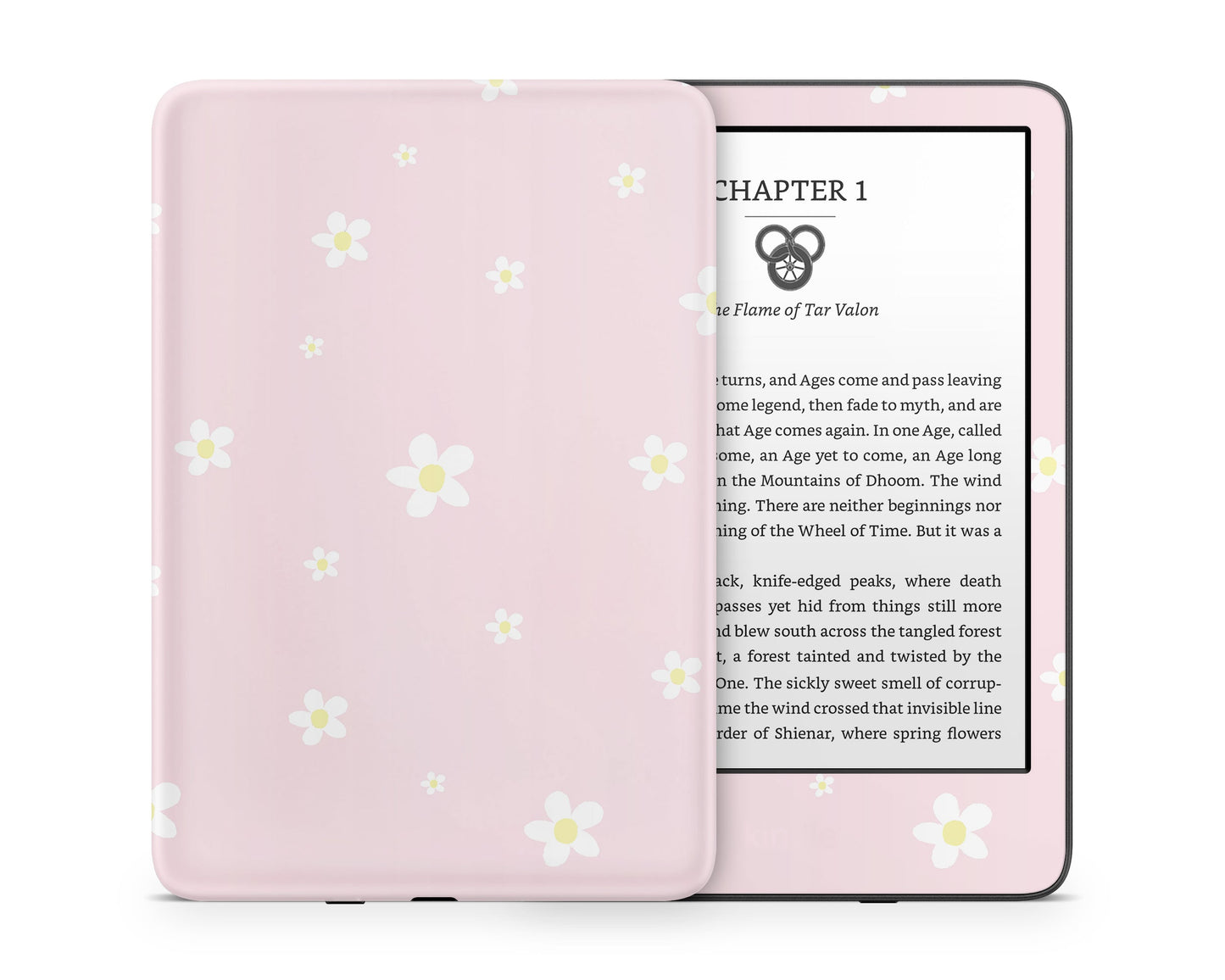 Lux Skins Kindle Blush Daisy Kindle Gen 11 Skins - Art Floral Skin