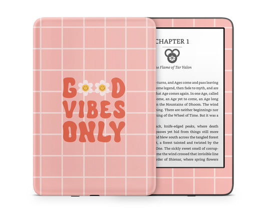 Lux Skins Kindle Good Vibes Only Kindle Gen 11 Skins - Art Quotes Skin