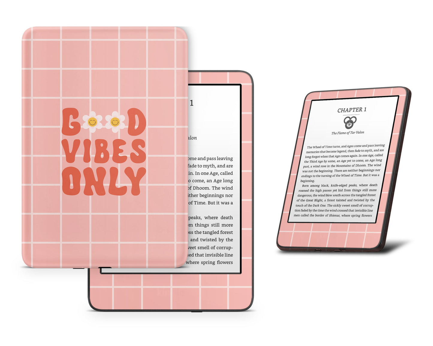 Lux Skins Kindle Good Vibes Only Kindle Gen 8 Skins - Art Quotes Skin