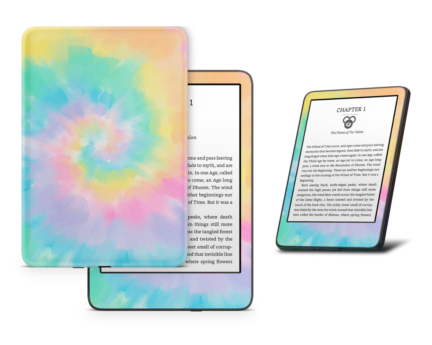 Lux Skins Kindle Tie Dye Fantasy Kindle Gen 8 Skins - Solid Colours Gradient Skin