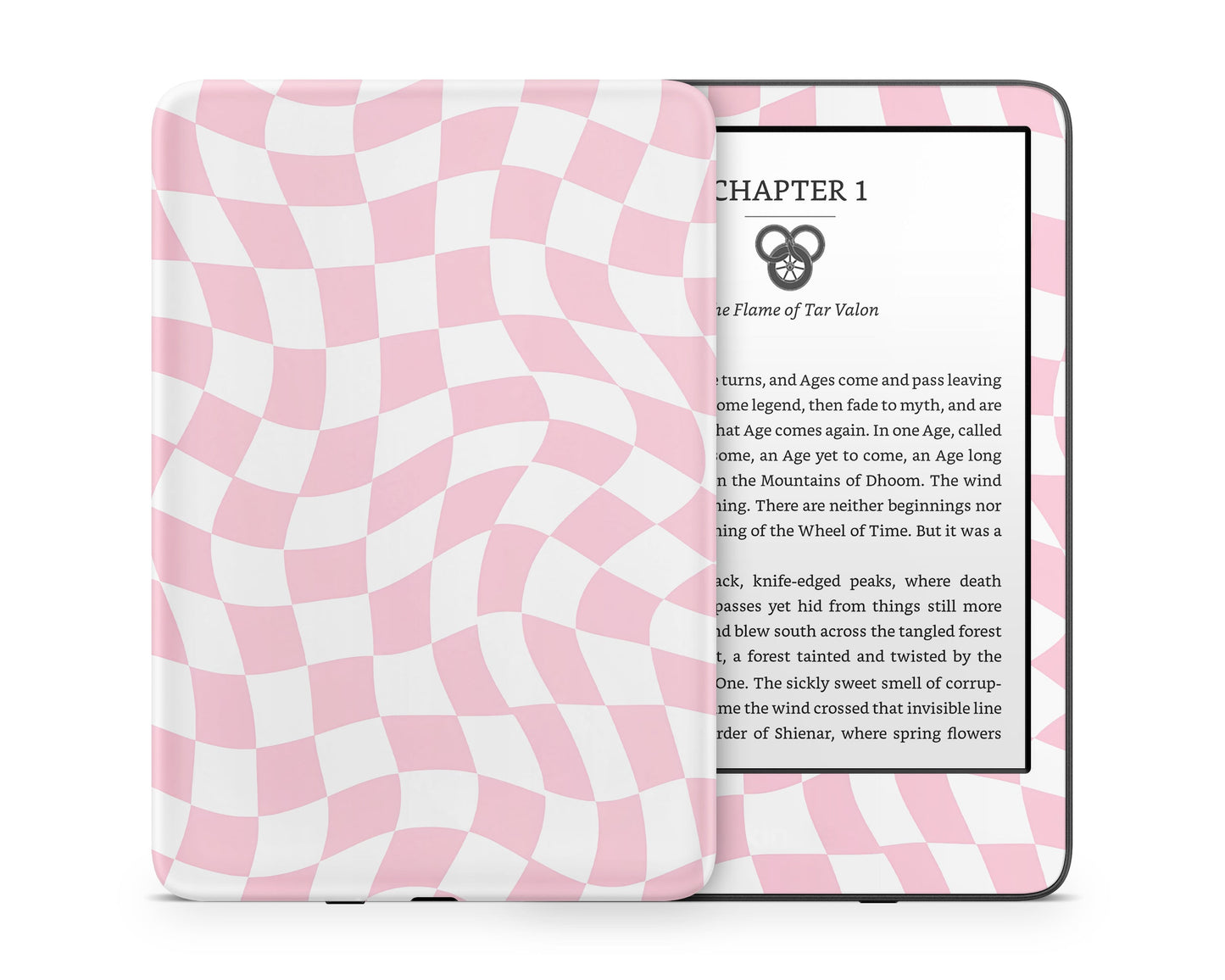 Lux Skins Kindle Pink Checkered Pattern Kindle Gen 11 Skins - Art Artwork Skin