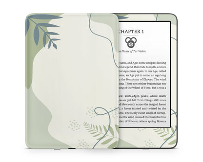 Lux Skins Kindle Green Sage Forest Kindle Gen 11 Skins - Art Floral Skin