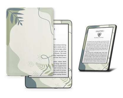 Lux Skins Kindle Green Sage Forest Kindle Gen 8 Skins - Art Floral Skin