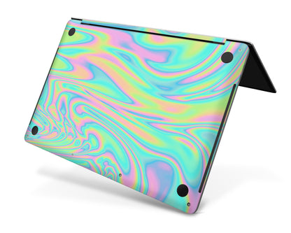 Lux Skins MacBook Rainbow Holographic Iridescent Swirl Pro 13" (A2251/2289) Skins - Solid Colours Gradient Skin