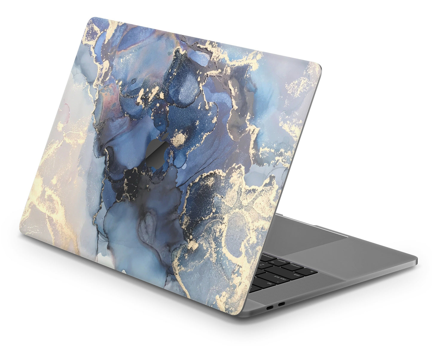 Lux Skins MacBook Ethereral Blue Gold Marble Pro 16" (A2141) Skins - Pattern Marble Skin