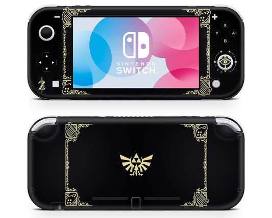 Lux Skins Nintendo Switch Lite Zelda Hyrule Warriors Black Full Set Skins - Pop culture Zelda Skin