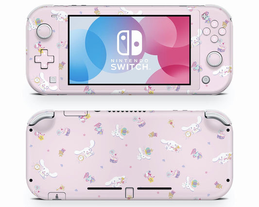 Lux Skins Nintendo Switch Lite Cinnamoroll Pastel Pink Full Set Skins - Pop culture Cinnamoroll Skin