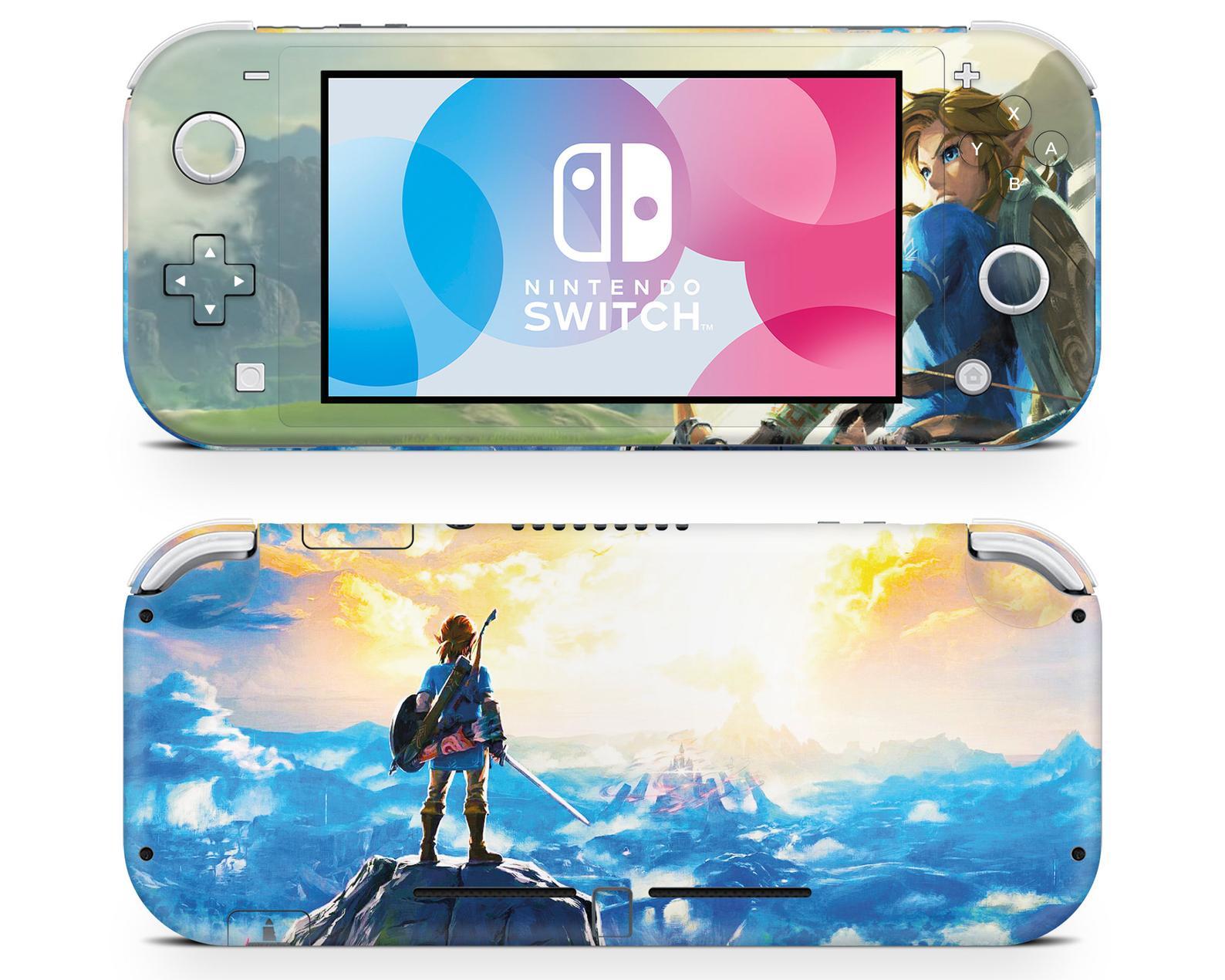 Lux Skins Nintendo Switch Lite Zelda Breathe of the Wild Mountains Full Set Skins - Pop culture Zelda Skin