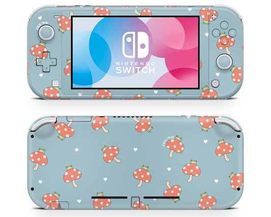 Lux Skins Nintendo Switch Lite Toadstool Mushroom Frog Classic no logo Skins - Art Animals Skin