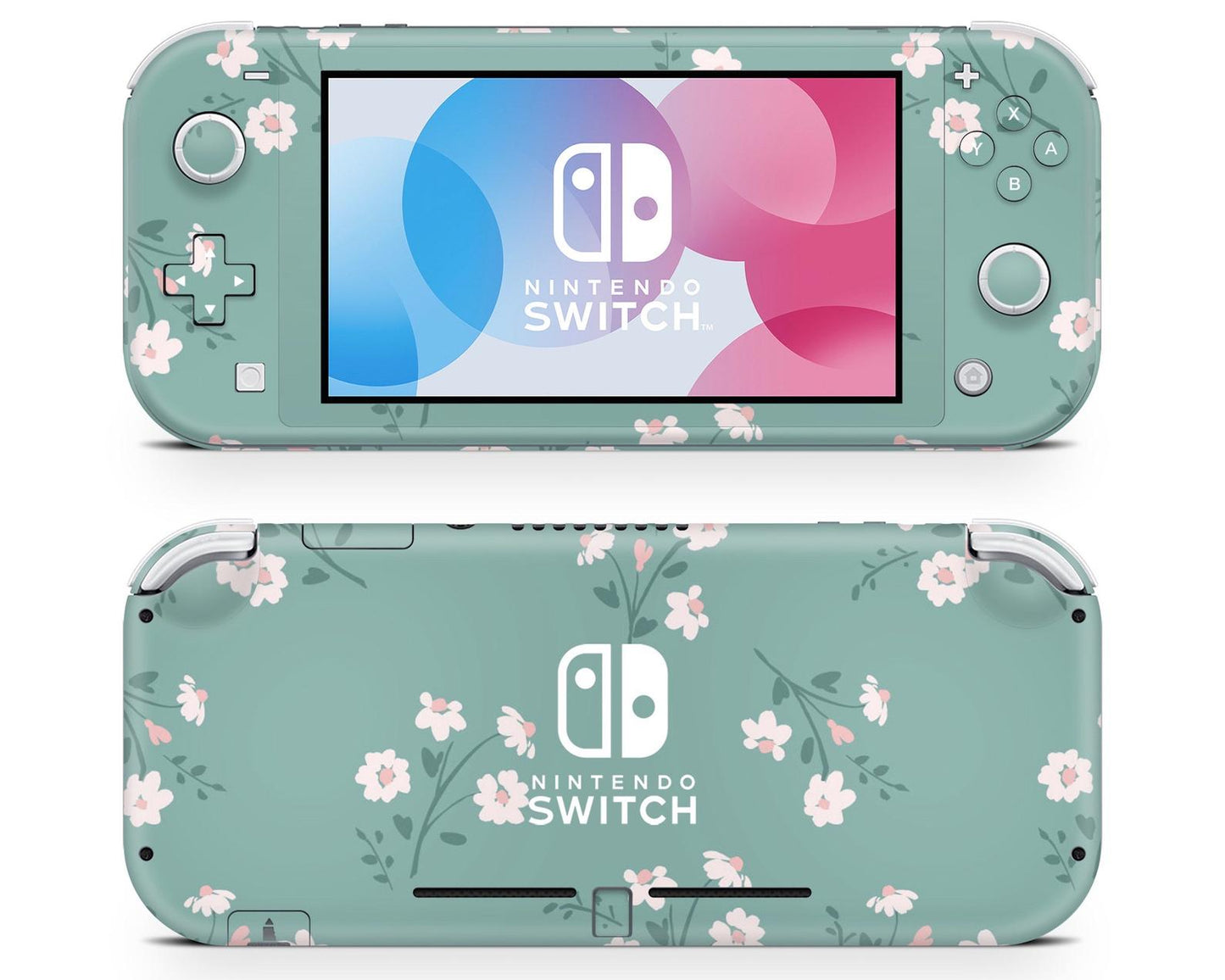 Teal Daisy Nintendo Switch Lite Skin