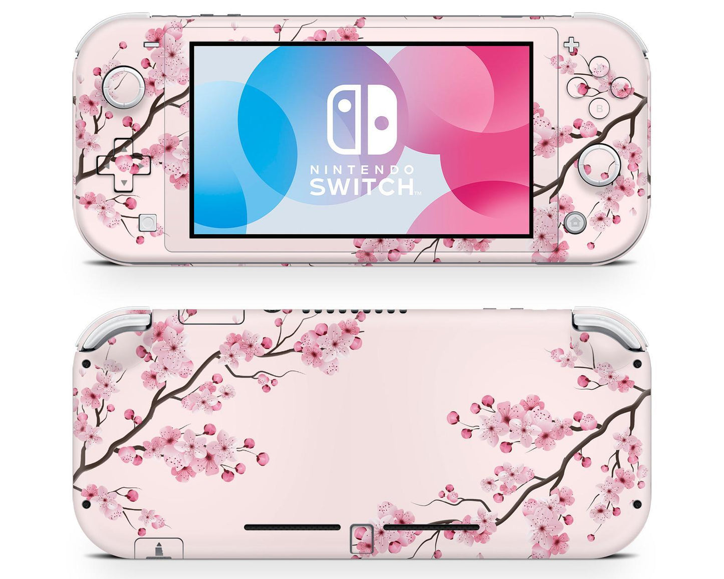 Lux Skins Nintendo Switch Lite Pink Cherry Blossom Classic no logo Skins - Art Floral Skin