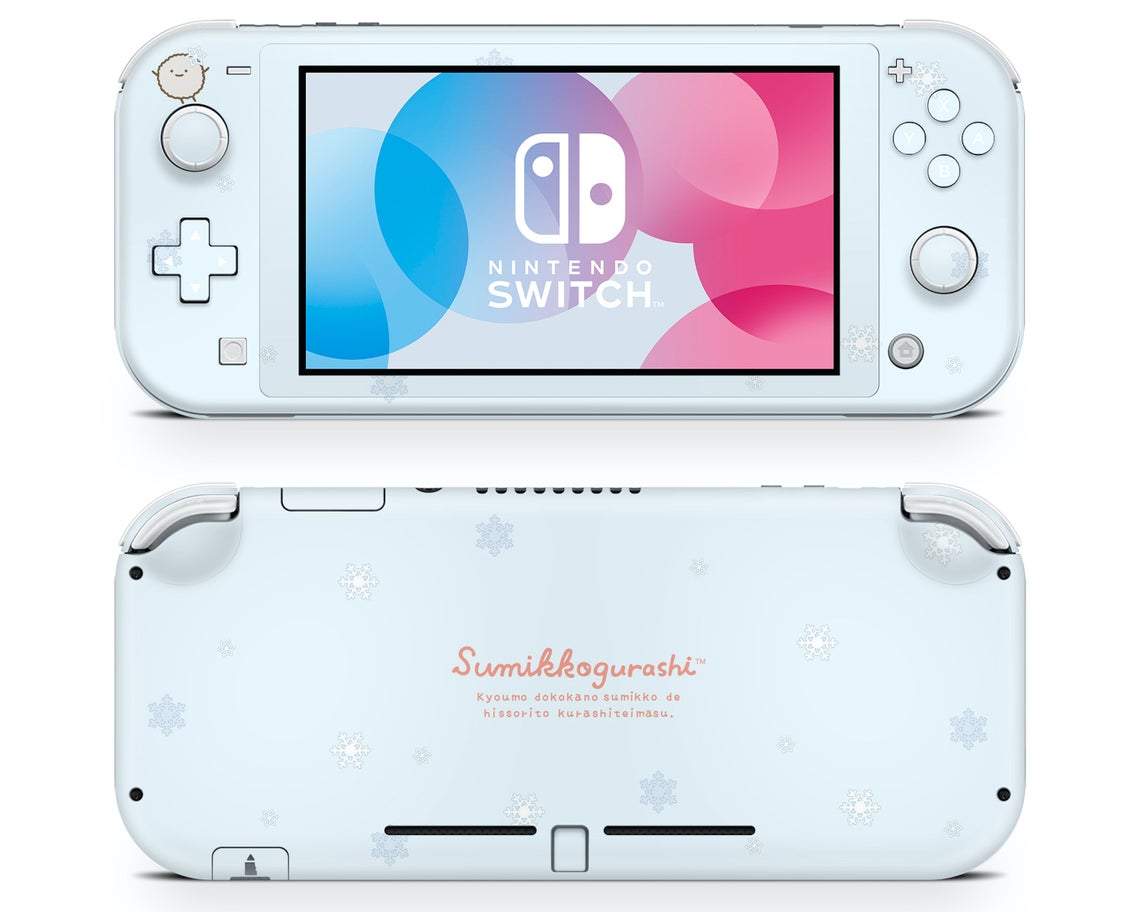 Lux Skins Nintendo Switch Lite Sumikko Gurashi Ice Blue Full Set Skins - Pop culture Sumikko Gurashi Skin