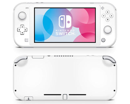 Lux Skins Nintendo Switch Lite Avalanche White Classic no logo Skins - Solid Colours Pastel Series Skin