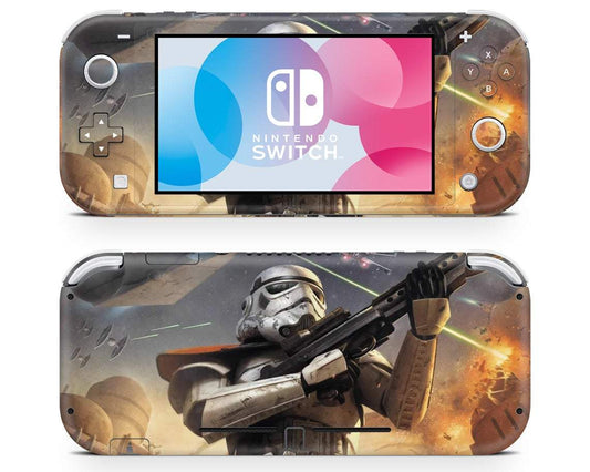 Lux Skins Nintendo Switch Lite Stormtrooper battle Full Set Skins - Pop culture Star Wars Skin