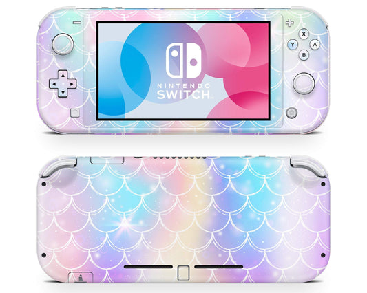 Lux Skins Nintendo Switch Lite Iridescent Pastel Mermaid Classic no logo Skins - Pattern Abstract Skin