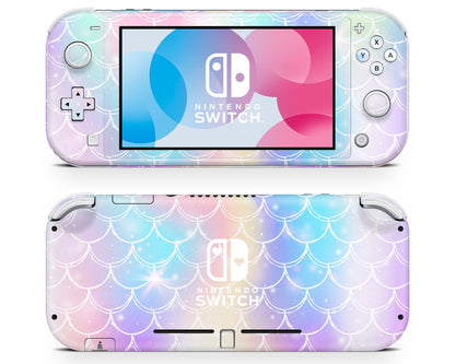 Iridescent Pastel Mermaid Nintendo Switch Lite Skin