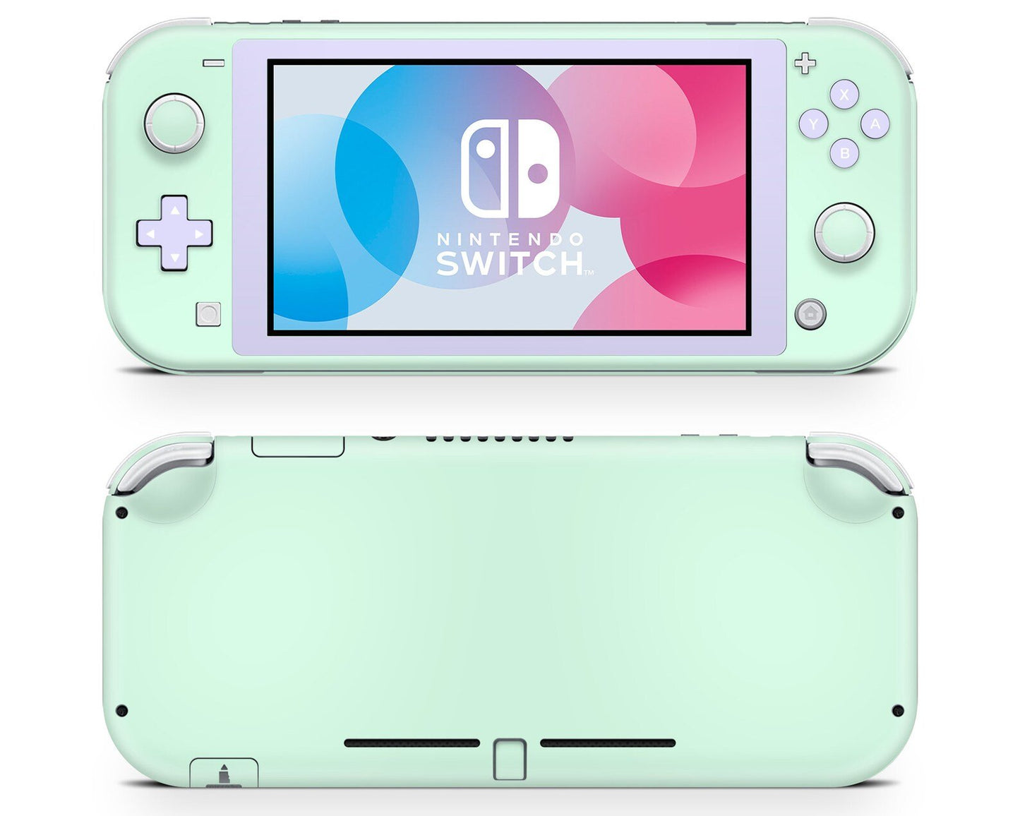 Lux Skins Nintendo Switch Lite Mint Purple Retro Disco Classic no logo Skins - Solid Colours Colour Blocking Skin