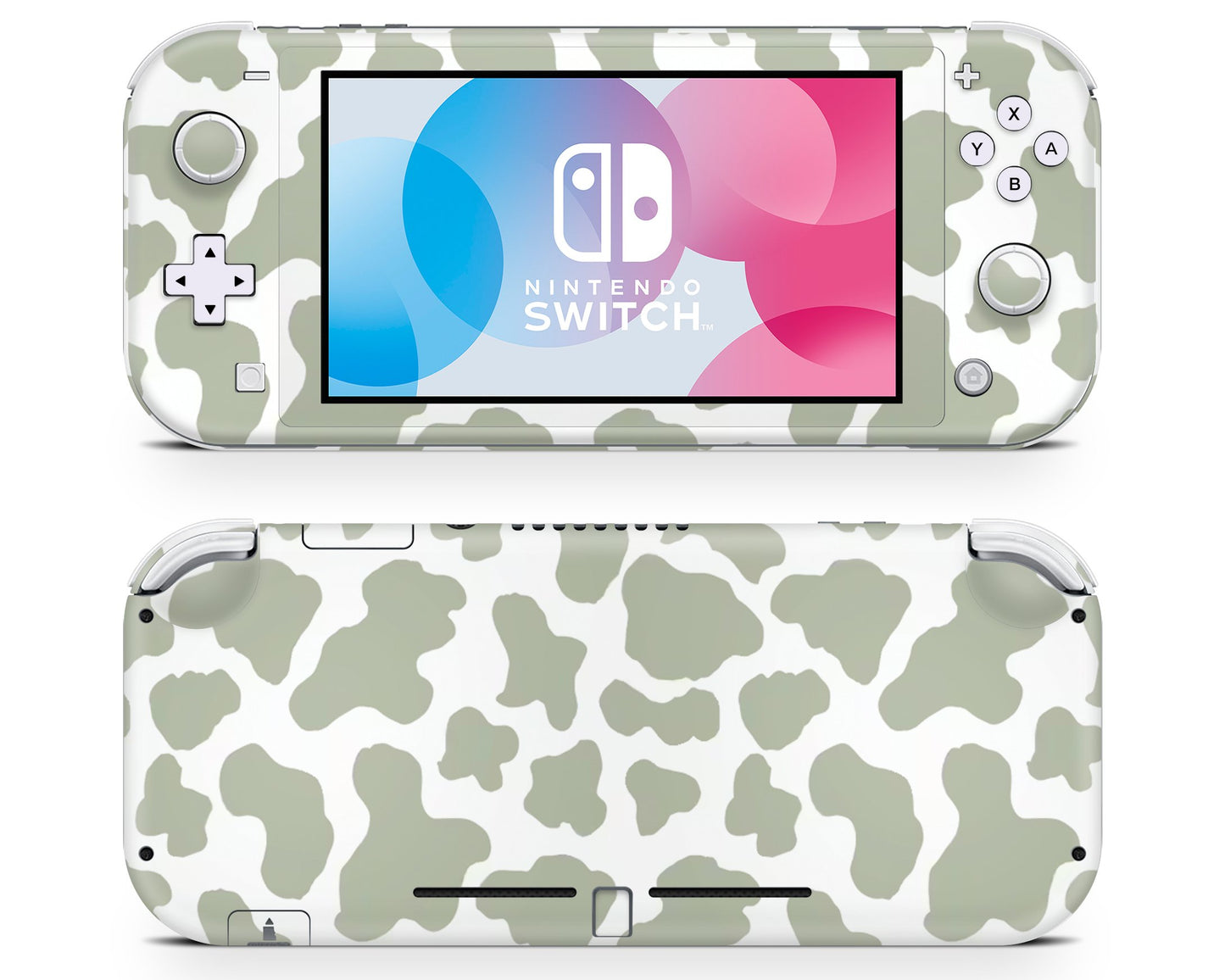 Lux Skins Nintendo Switch Lite Matcha Cow Print Full Set Skins - Art Animals Skin