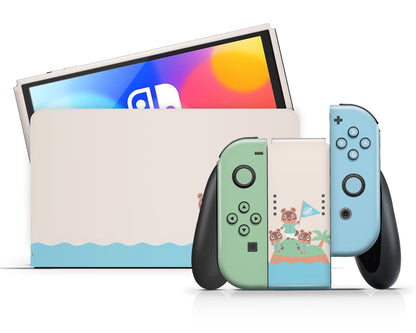 Lux Skins Nintendo Switch OLED Animal Crossing New Horizons Full Set Skins - Pop culture Animal Crossing Skin