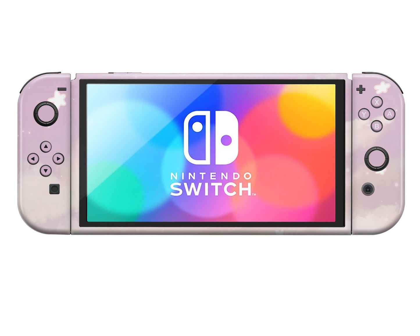 Lux Skins Nintendo Switch OLED Pink Clouds Full Set Skins - Art Clouds Skin