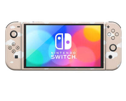 Cute Beige Clouds Nintendo Switch Skin