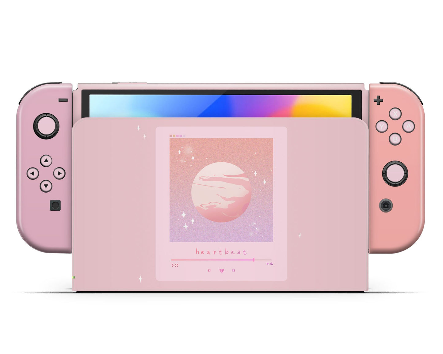 Lux Skins Nintendo Switch OLED BTS Heartbeat Full Set Skins - Pop culture BTS Skin