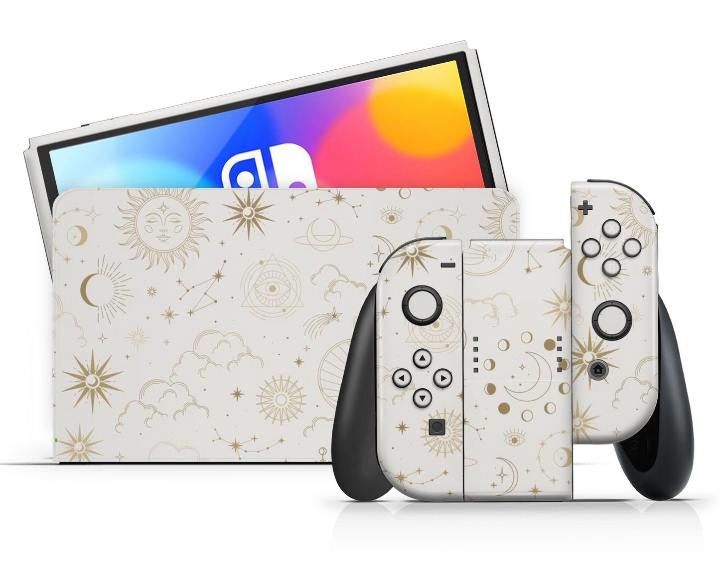 Constellation Stargazing Day Nintendo Switch OLED Skin